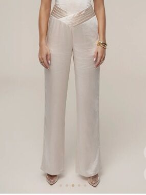 JLUXLABEL CHAMPAGNE TRUE AFFECTION SATIN TROUSER
